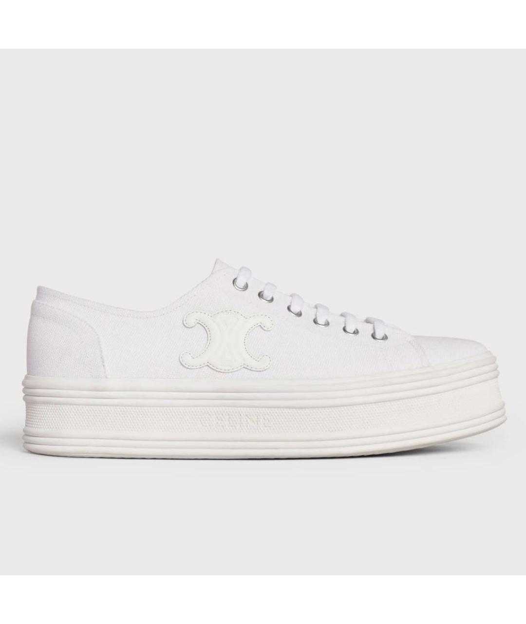 CELINE Белые текстильные кеды, фото 3