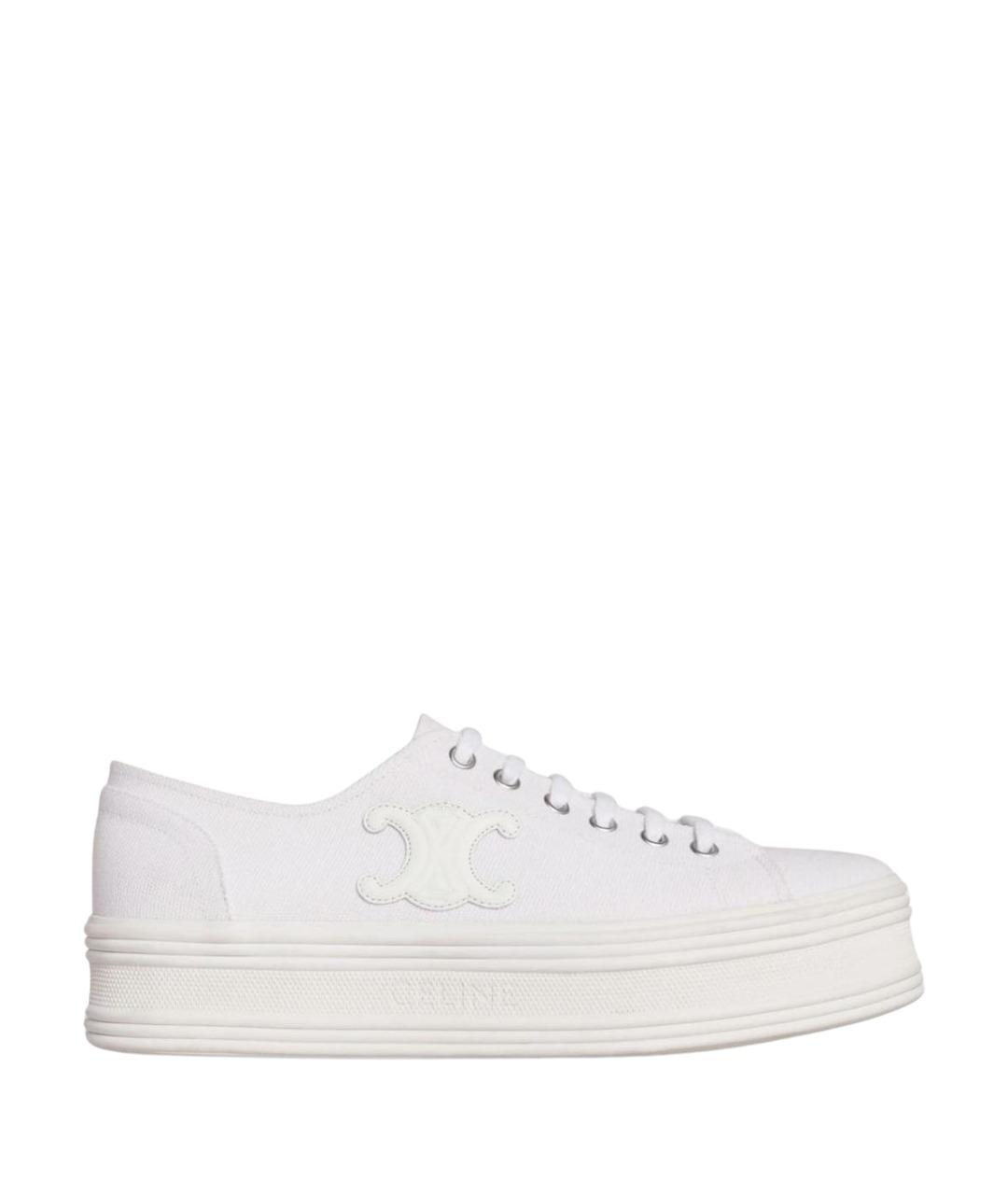 CELINE Белые текстильные кеды, фото 1