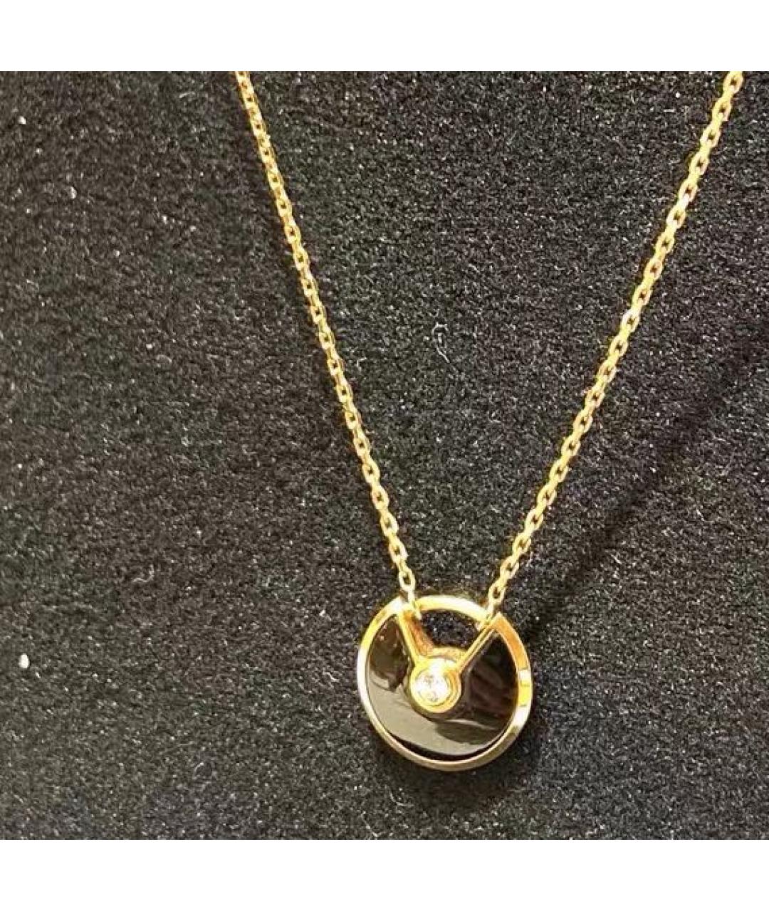 CARTIER Черное колье из розового золота, фото 5