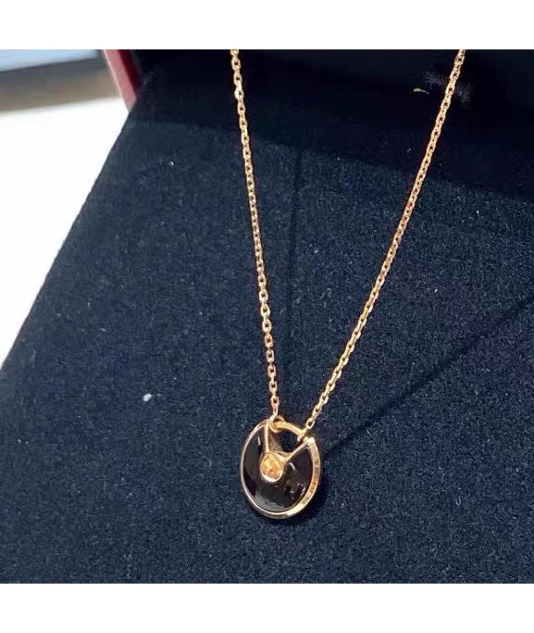 CARTIER Черное колье из розового золота, фото 3