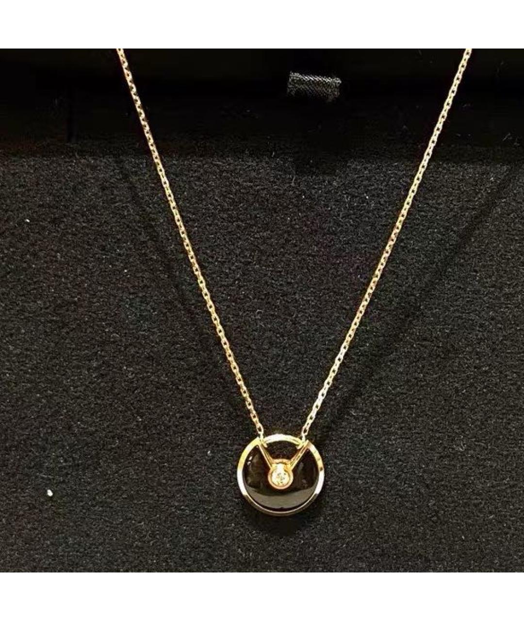 CARTIER Черное колье из розового золота, фото 2