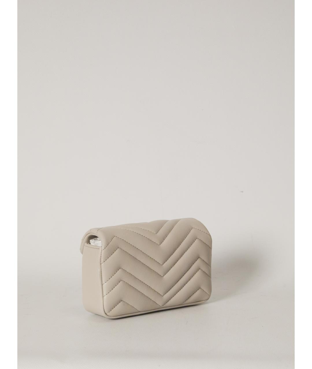 GUCCI Серая кожаная сумка через плечо, фото 2