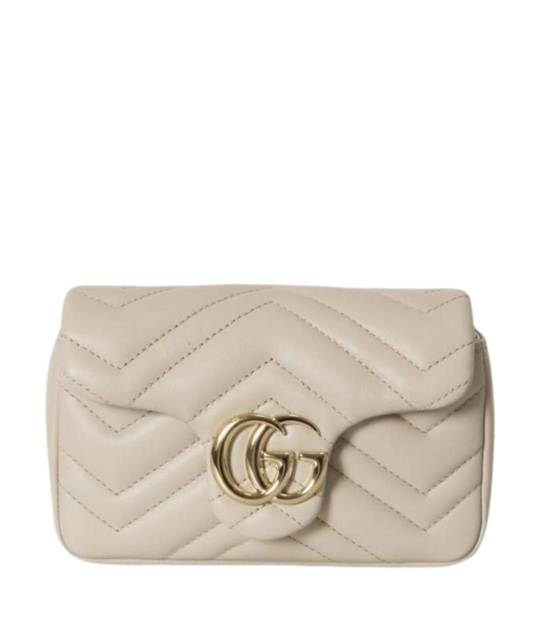 GUCCI Серая кожаная сумка через плечо, фото 1