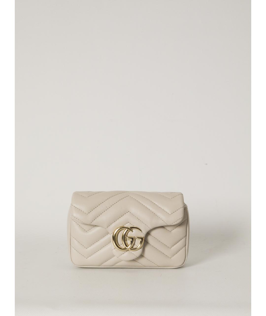 GUCCI Серая кожаная сумка через плечо, фото 5