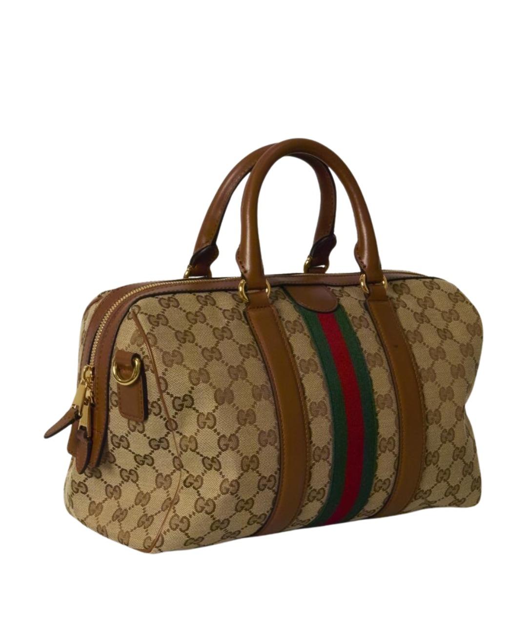 GUCCI Бежевая тканевая сумка через плечо, фото 2
