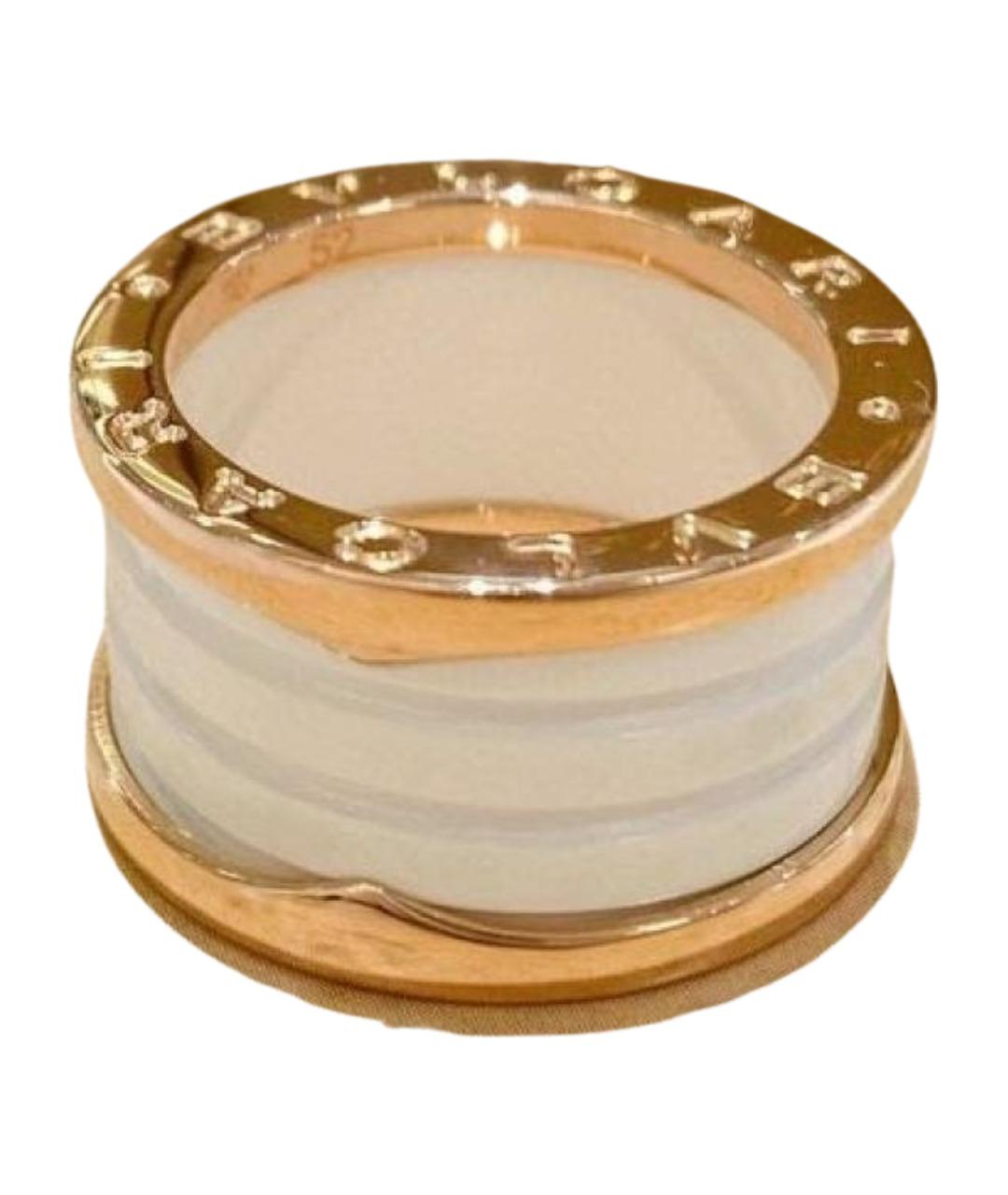 BVLGARI Белое кольцо из розового золота, фото 1