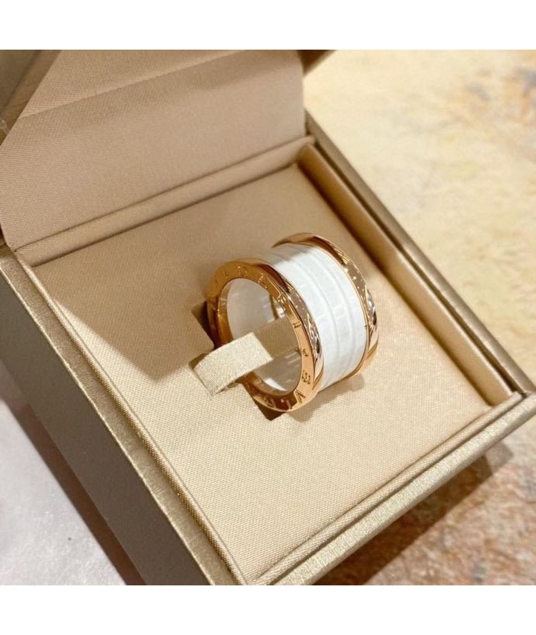 BVLGARI Белое кольцо из розового золота, фото 5