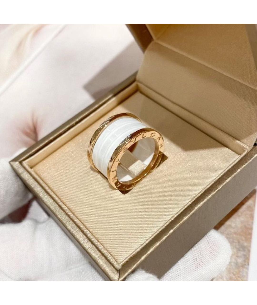 BVLGARI Белое кольцо из розового золота, фото 3