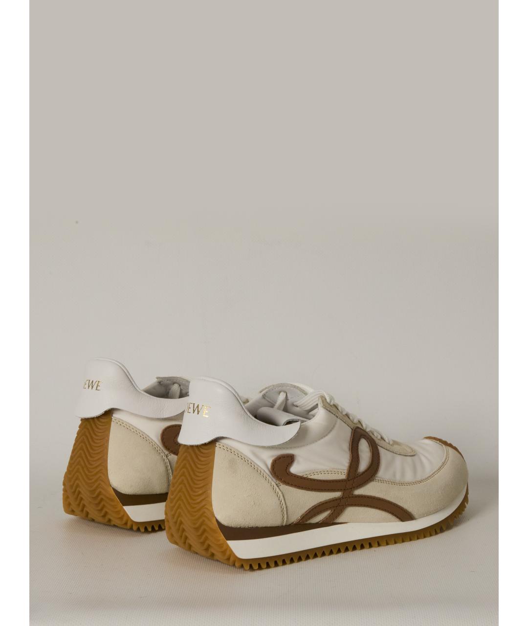 LOEWE Бежевые замшевые кроссовки, фото 2