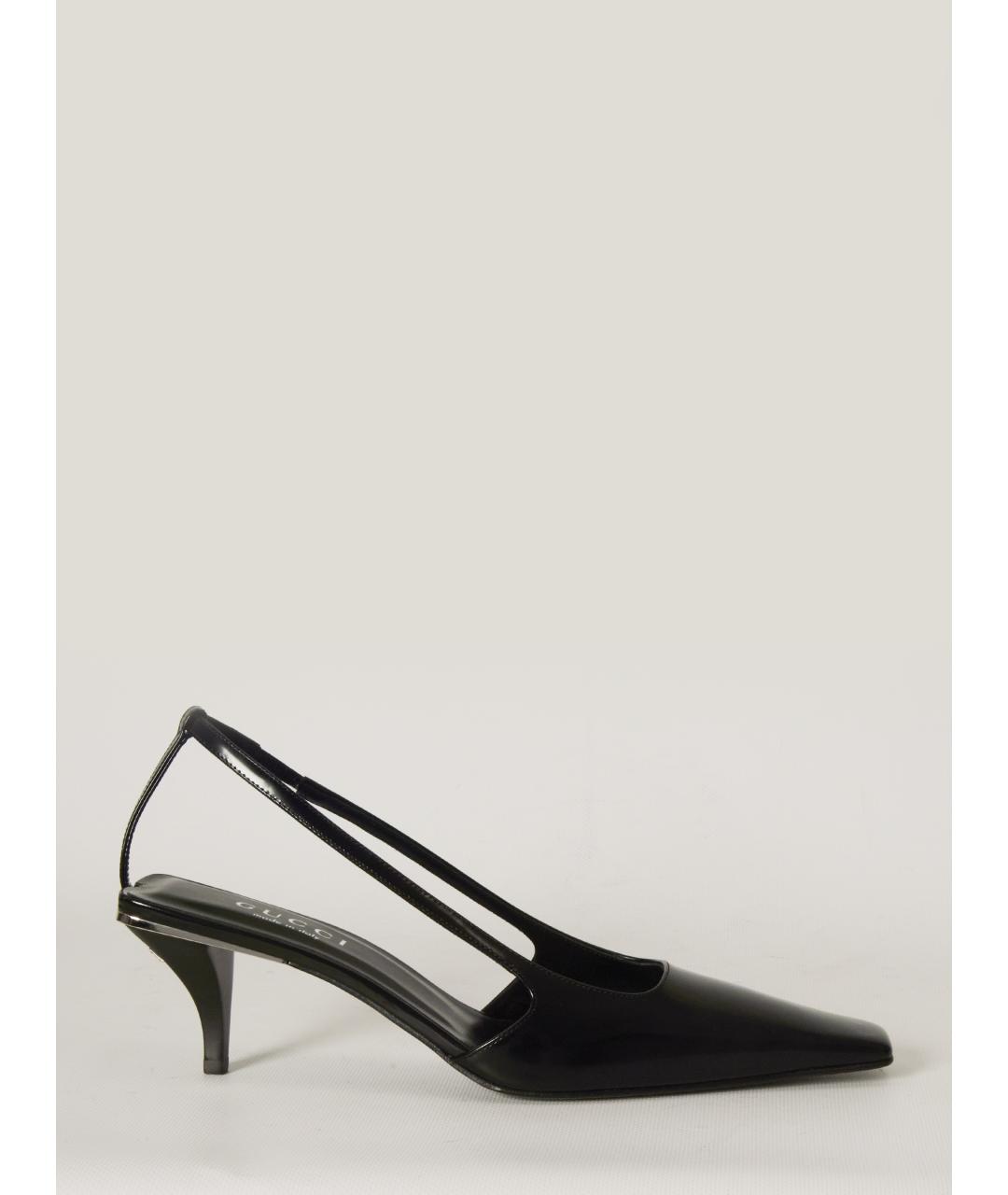 GUCCI Черные кожаные туфли, фото 5