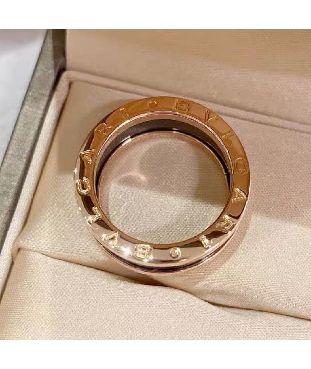 BVLGARI Черное кольцо из розового золота, фото 6