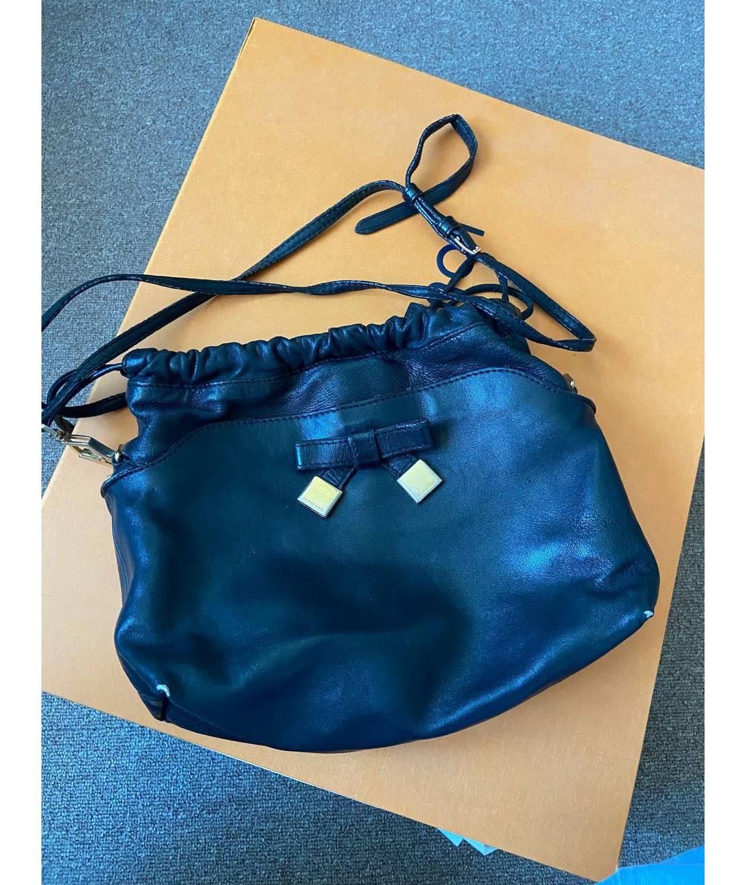 BURBERRY Черная кожаная сумка через плечо, фото 6