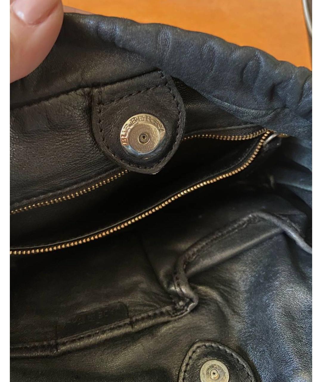 BURBERRY Черная кожаная сумка через плечо, фото 3