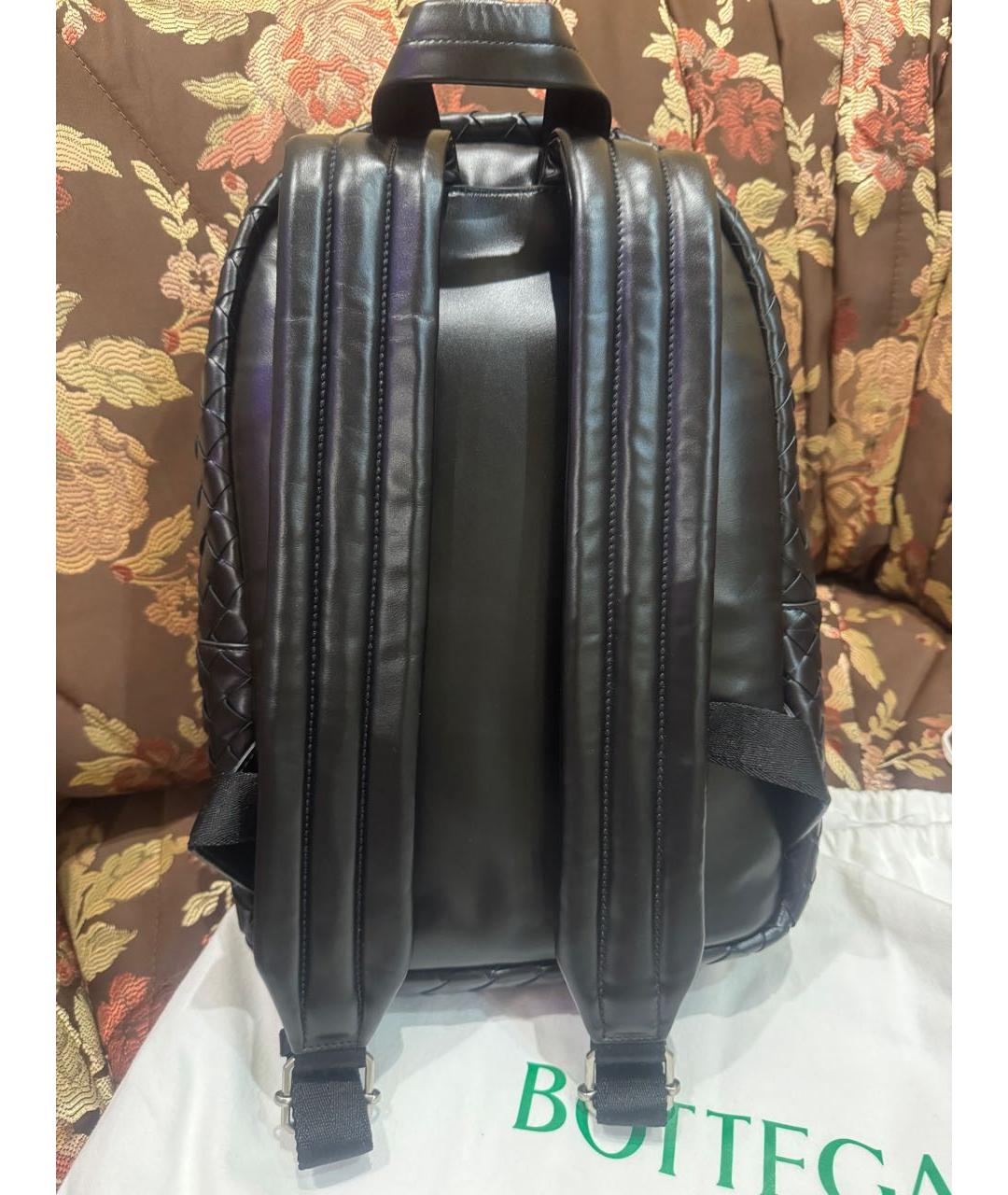 BOTTEGA VENETA Черный кожаный рюкзак, фото 2