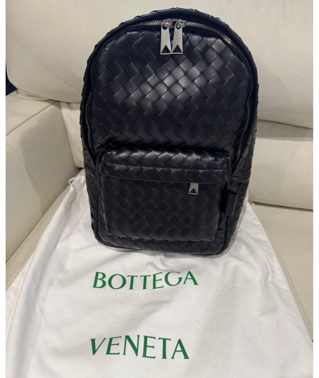BOTTEGA VENETA Черный кожаный рюкзак, фото 8