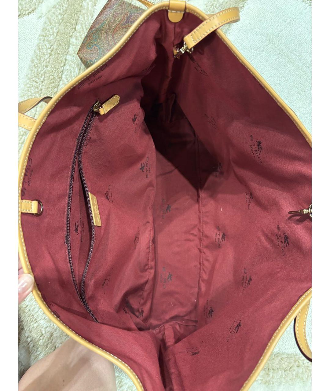 ETRO Бордовая сумка тоут, фото 2