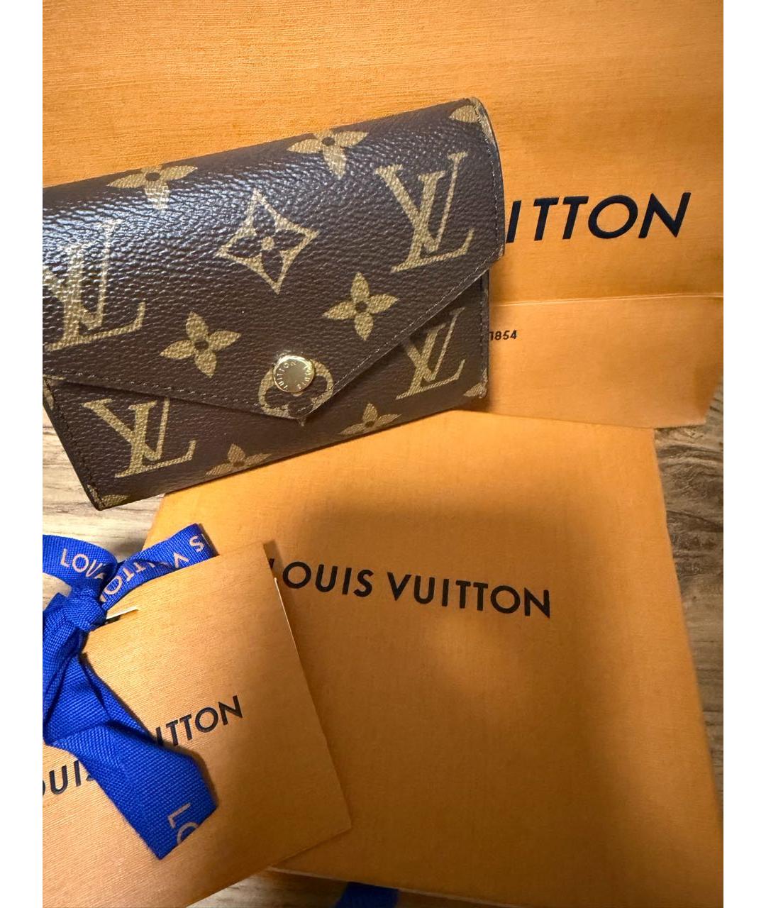 LOUIS VUITTON Коричневый кошелек, фото 3
