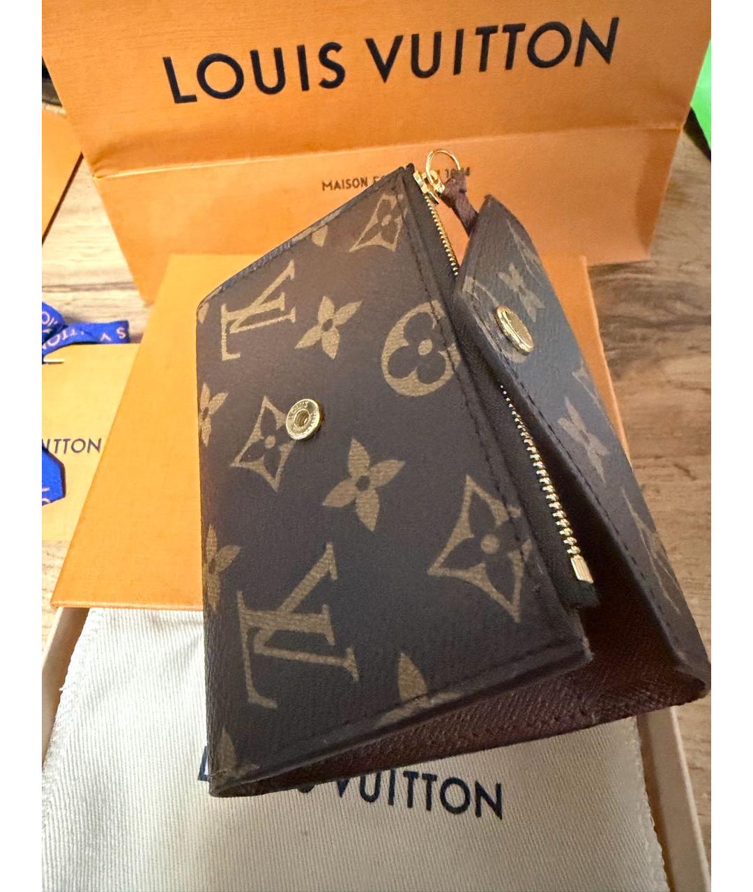 LOUIS VUITTON Коричневый кошелек, фото 2
