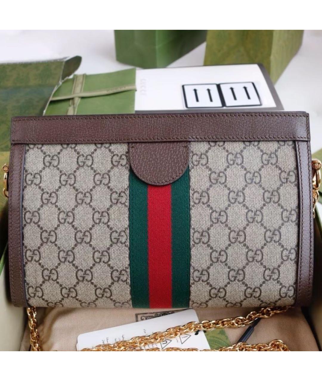 GUCCI Коричневая сумка через плечо, фото 3