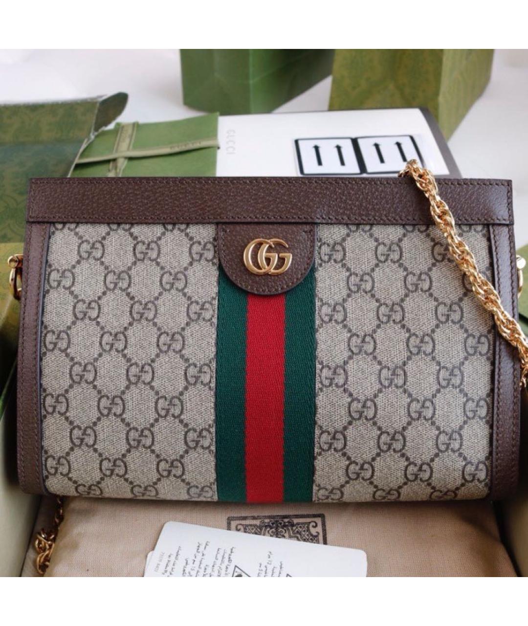 GUCCI Коричневая сумка через плечо, фото 2