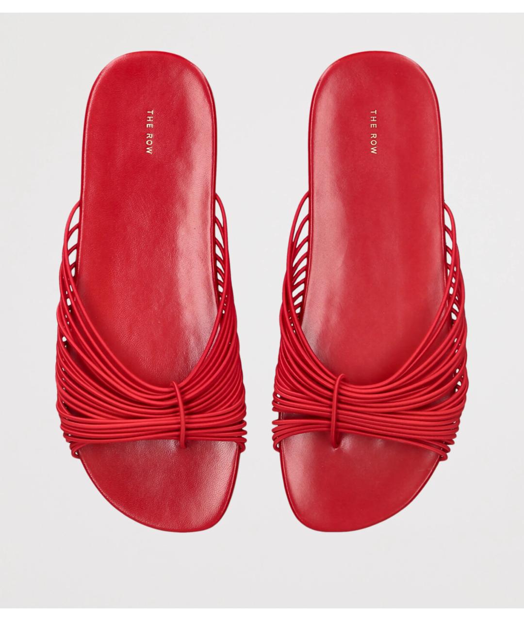 THE ROW Красные шлепанцы, фото 7