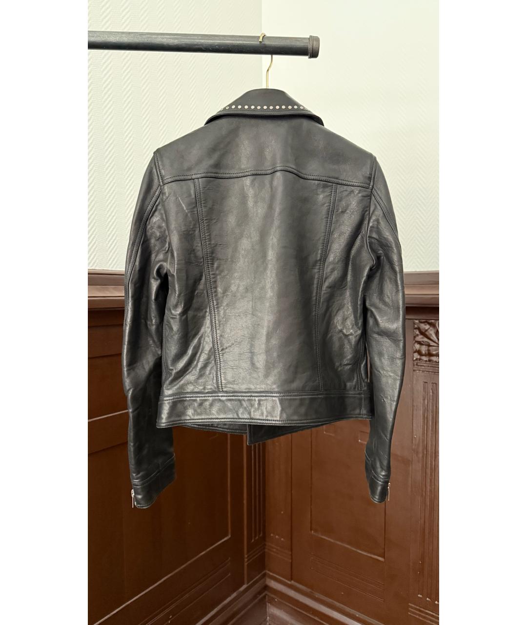 SAINT LAURENT Черная кожаная куртка, фото 2