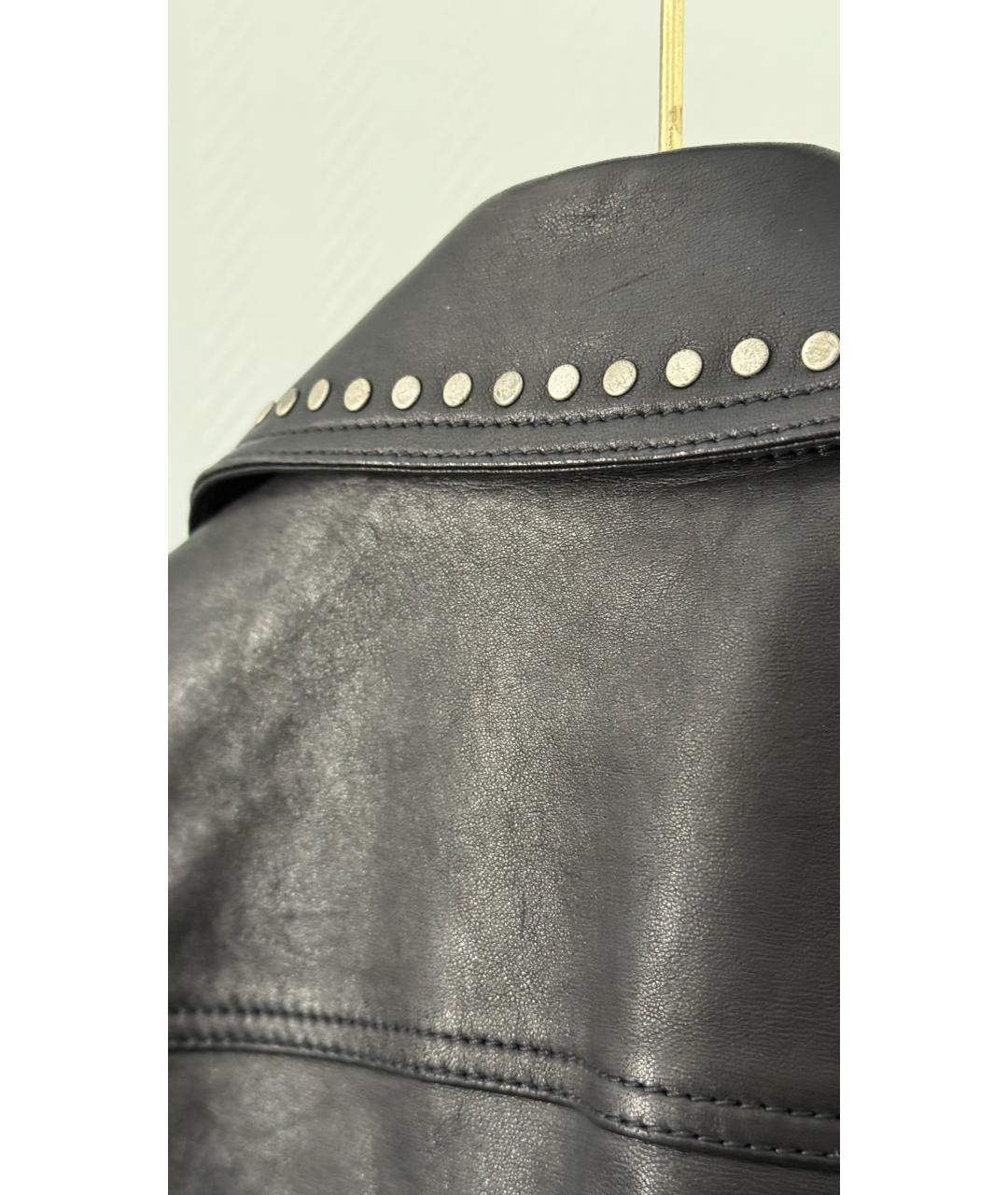 SAINT LAURENT Черная кожаная куртка, фото 3