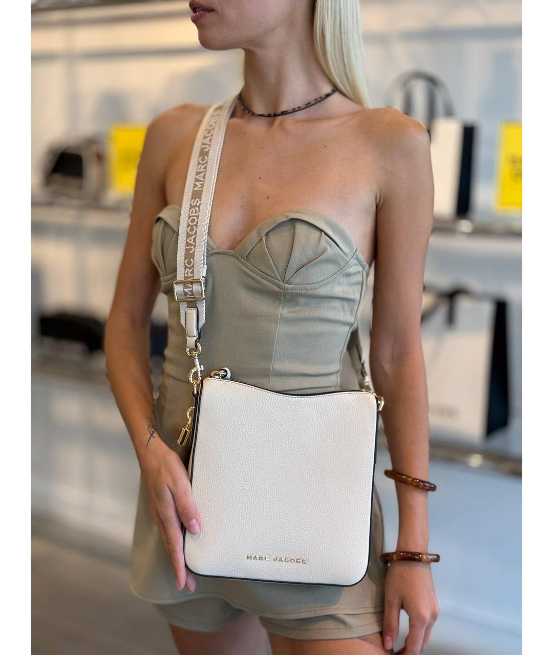 MARC JACOBS Бежевая кожаная сумка через плечо, фото 4