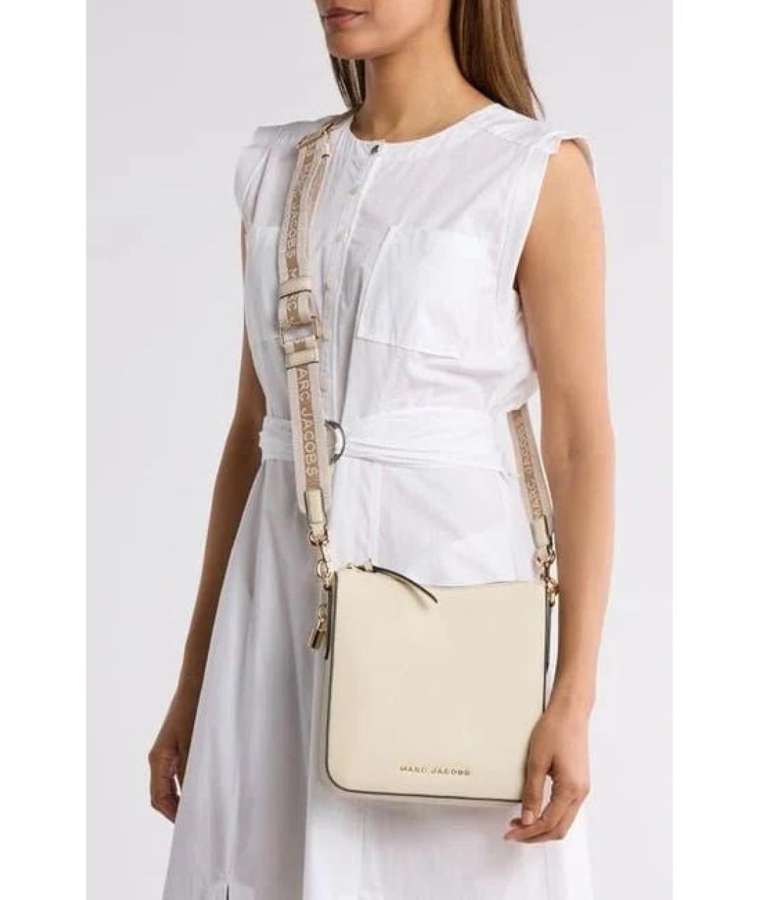 MARC JACOBS Бежевая кожаная сумка через плечо, фото 3