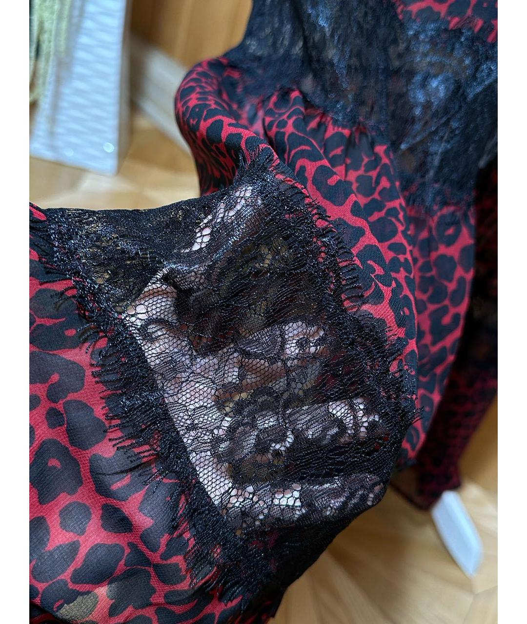 LIU JO Бордовое полиэстеровое коктейльное платье, фото 7