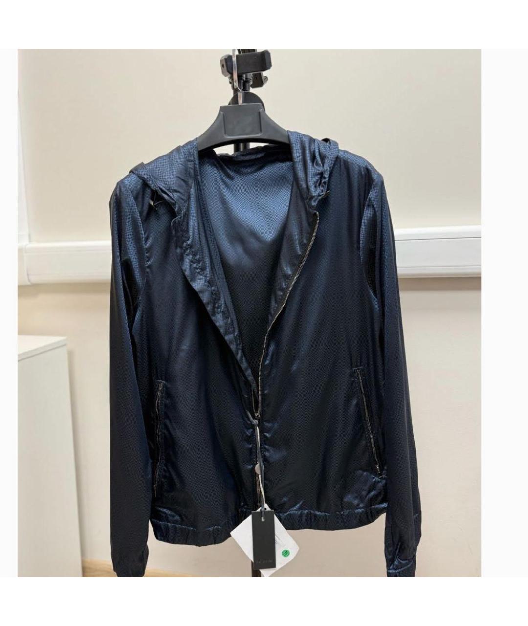 PAL ZILERI Темно-синяя полиамидовая куртка, фото 5