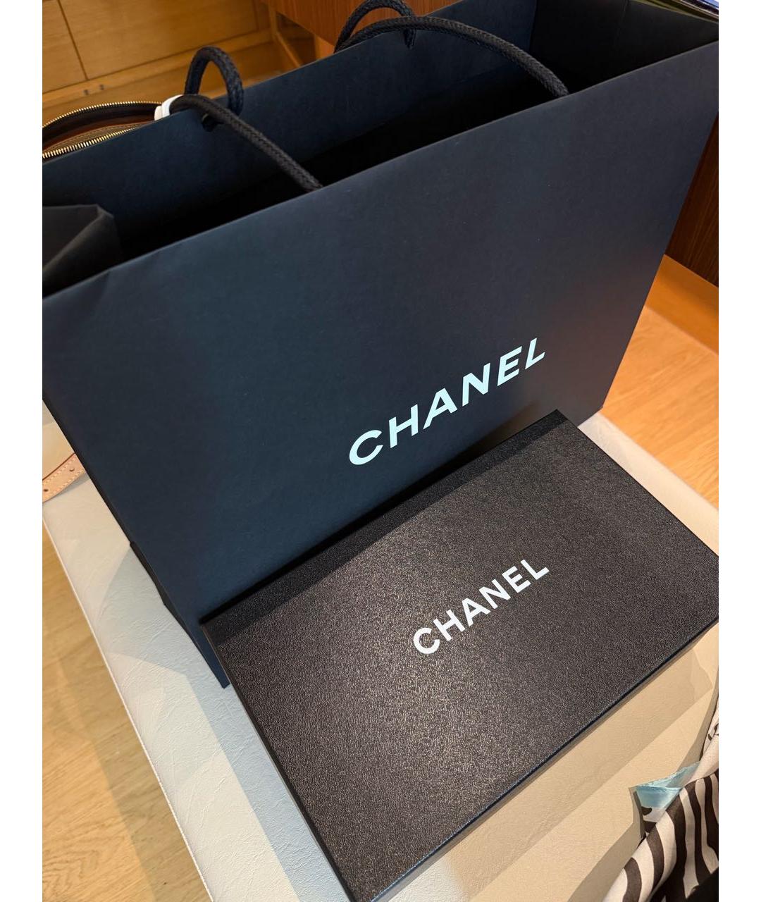 CHANEL Бежевые кожаные балетки, фото 6