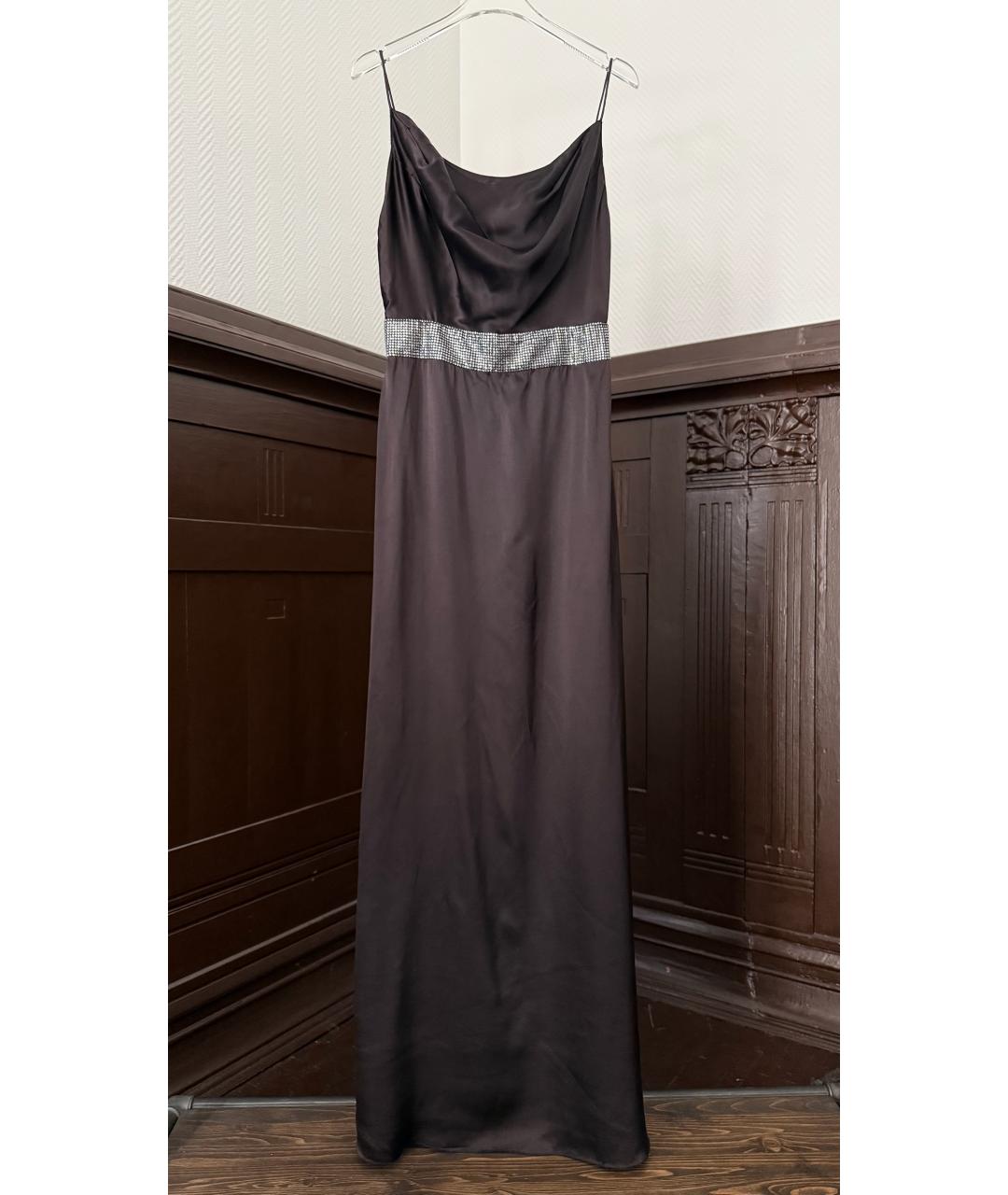 DOLCE&GABBANA Черное шелковое вечернее платье, фото 7