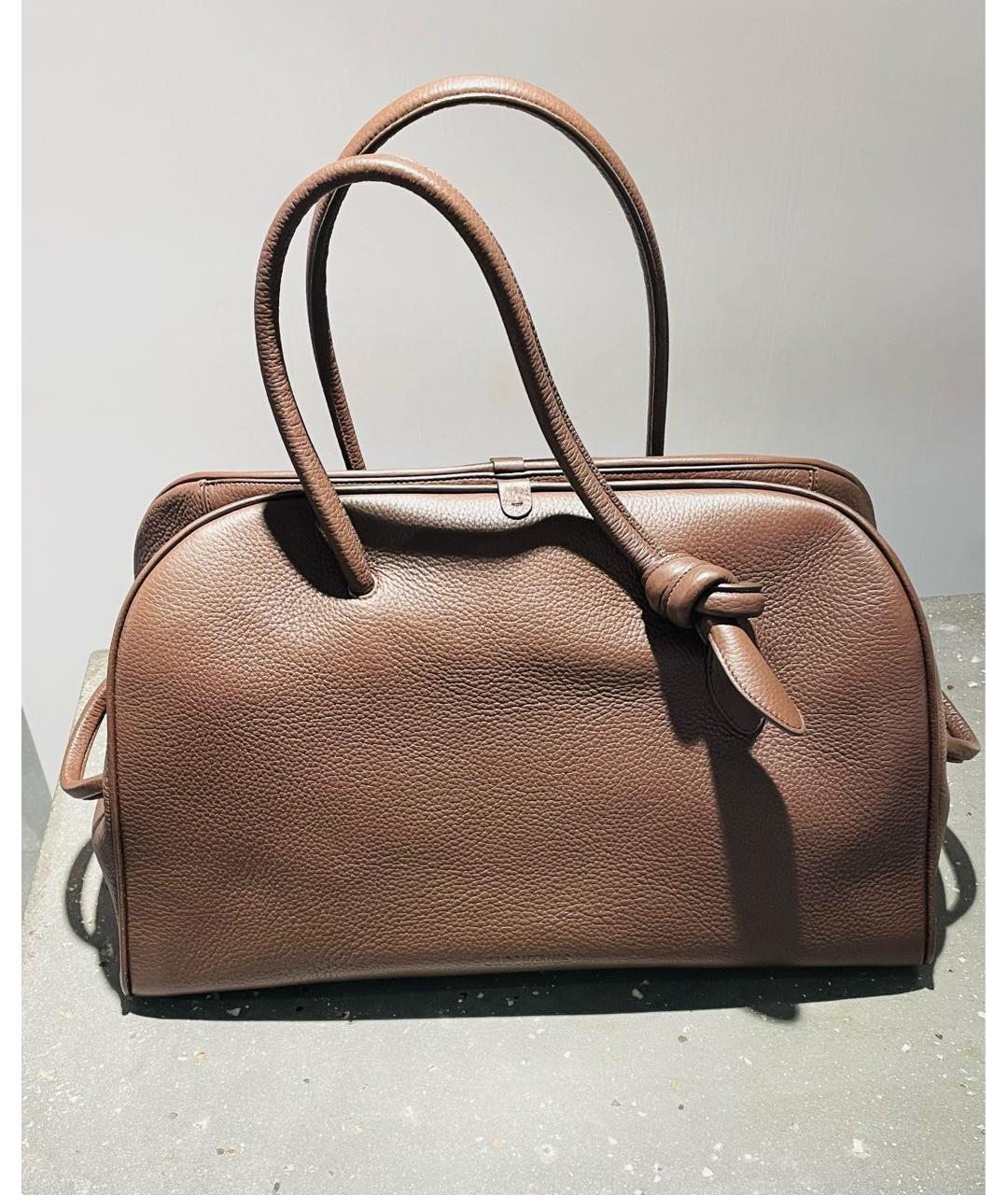 JACQUEMUS Коричневая кожаная сумка через плечо, фото 8