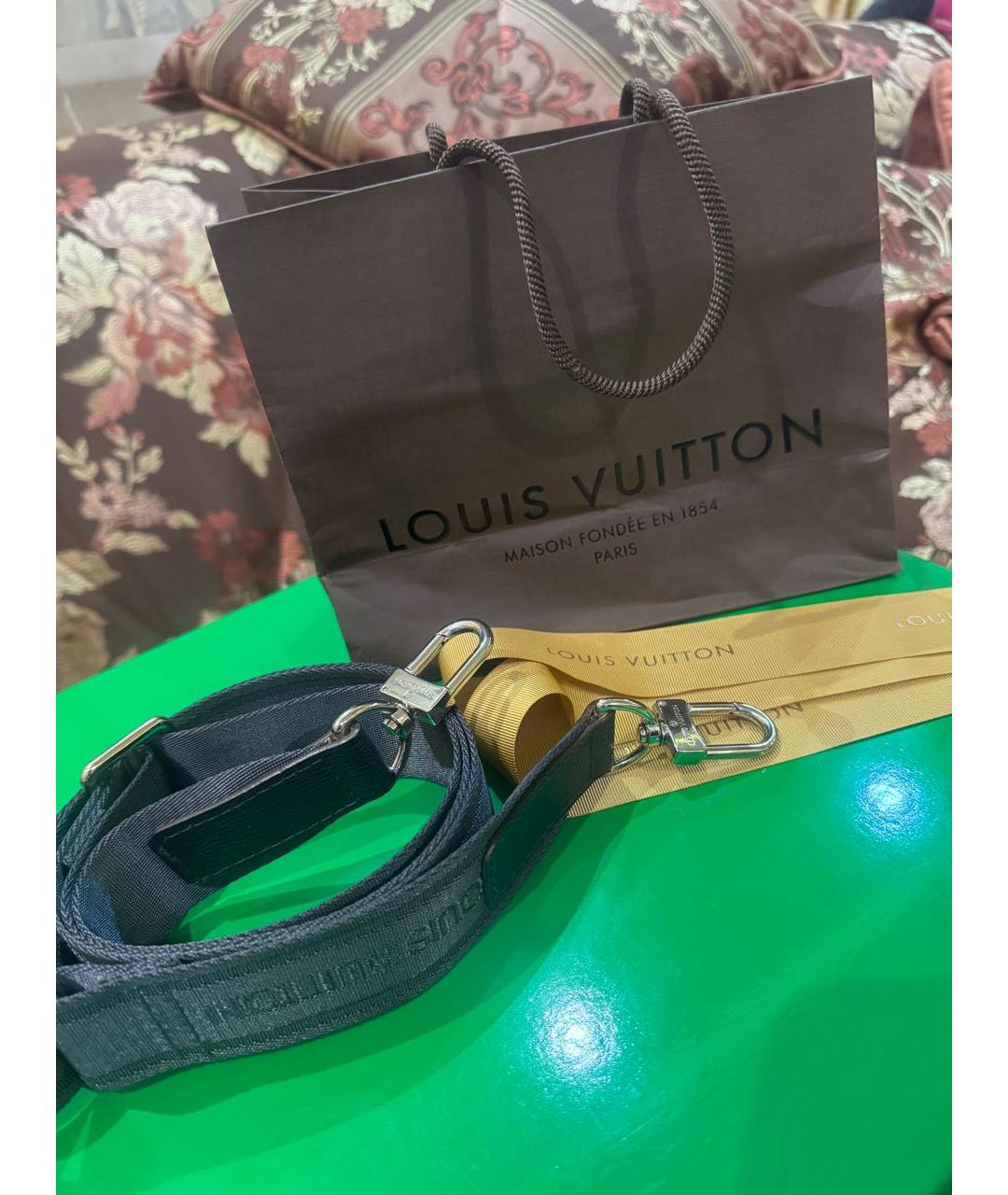 LOUIS VUITTON Антрацитовый ремень, фото 6