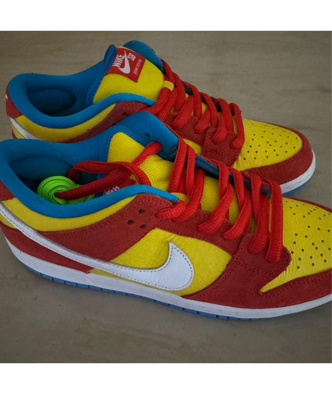 NIKE Желтые текстильные низкие кроссовки / кеды, фото 5