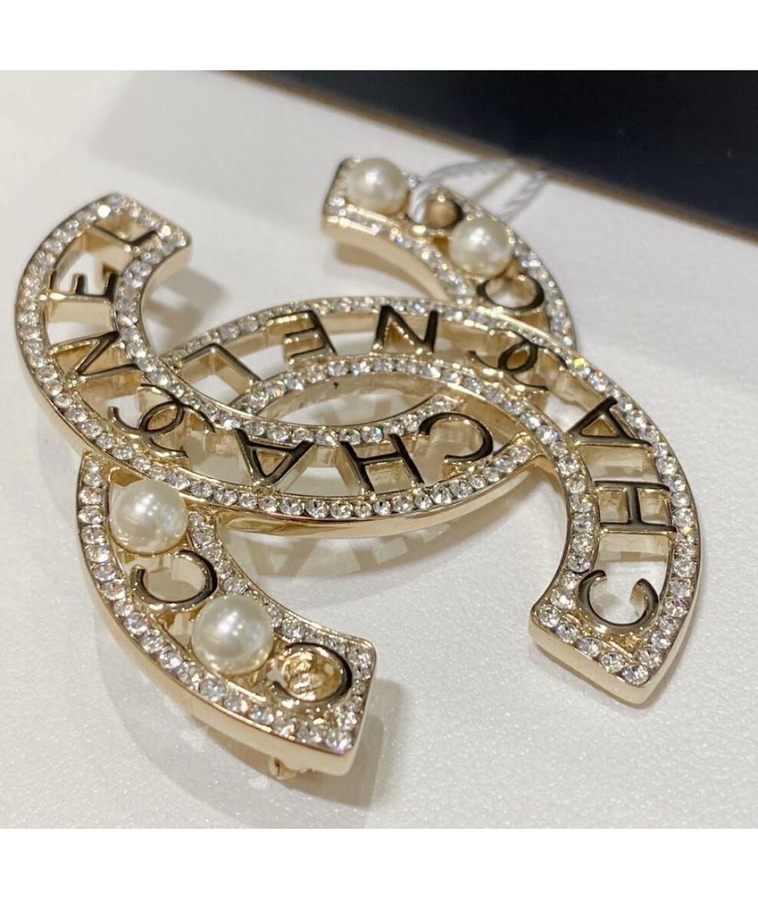 CHANEL Золотая металлическая булавка / брошь, фото 5