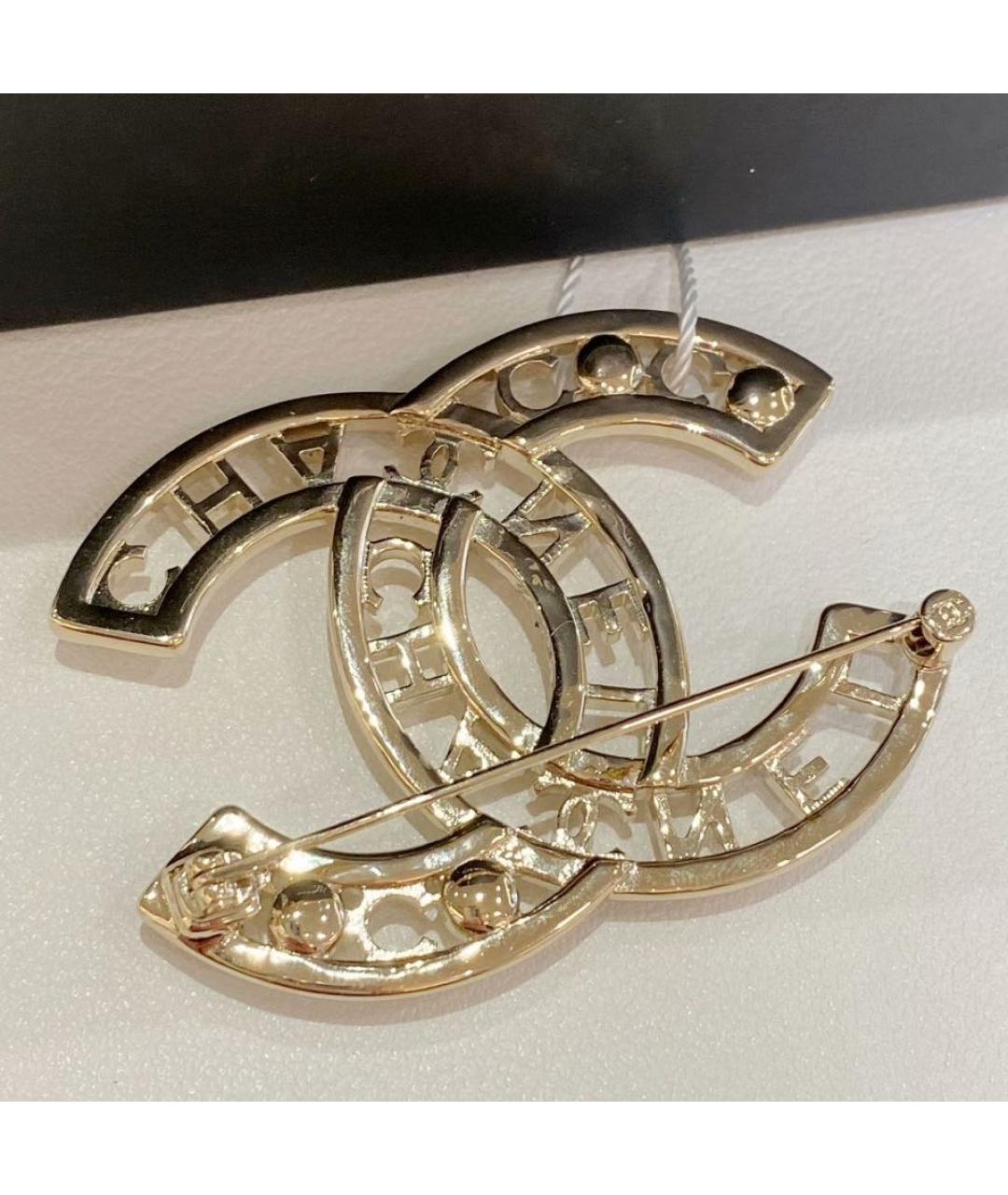 CHANEL Золотая металлическая булавка / брошь, фото 4