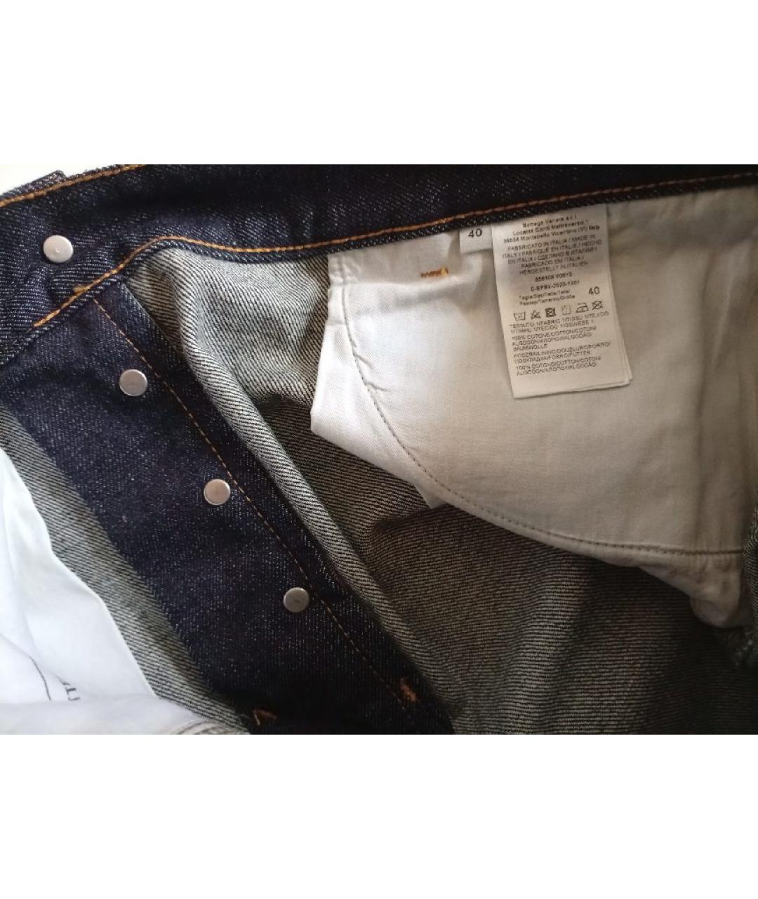 BOTTEGA VENETA Темно-синяя хлопковая юбка миди, фото 4