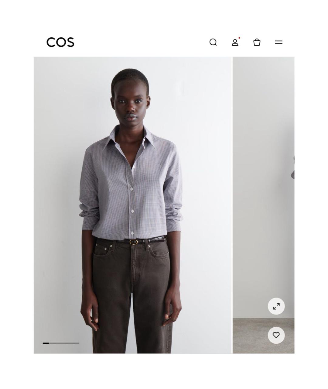 COS Мульти хлопковая рубашка, фото 7