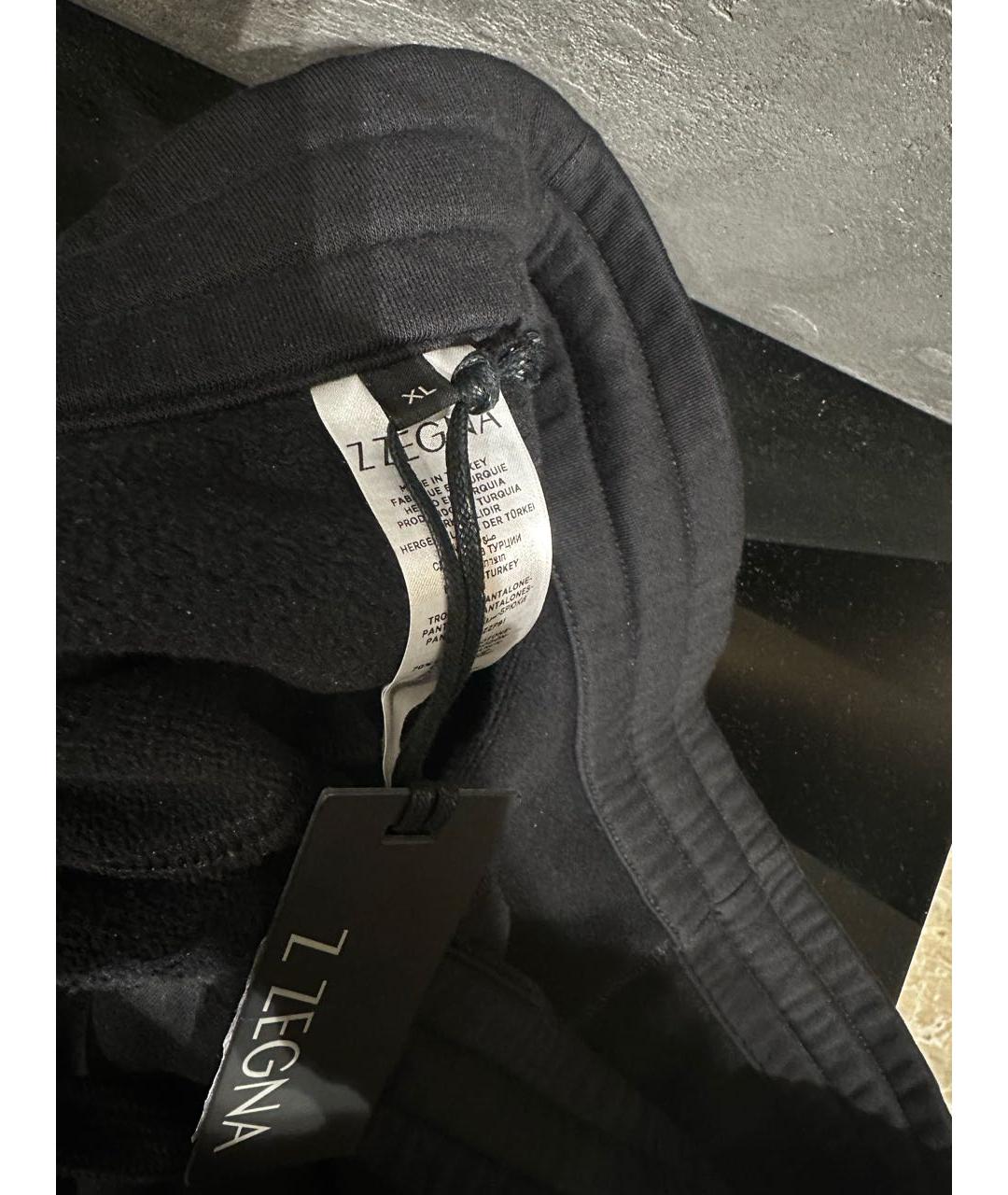 ZZEGNA Черные хлопковые повседневные брюки, фото 4