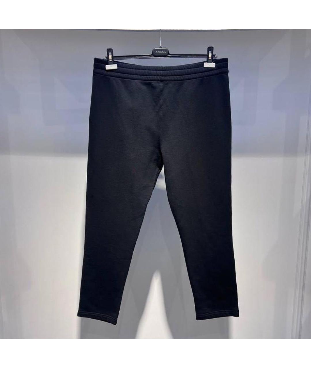 ZZEGNA Черные хлопковые повседневные брюки, фото 2