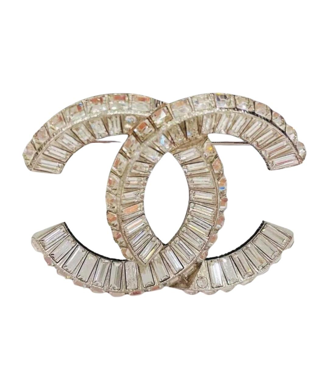 CHANEL Серебряная металлическая булавка / брошь, фото 1