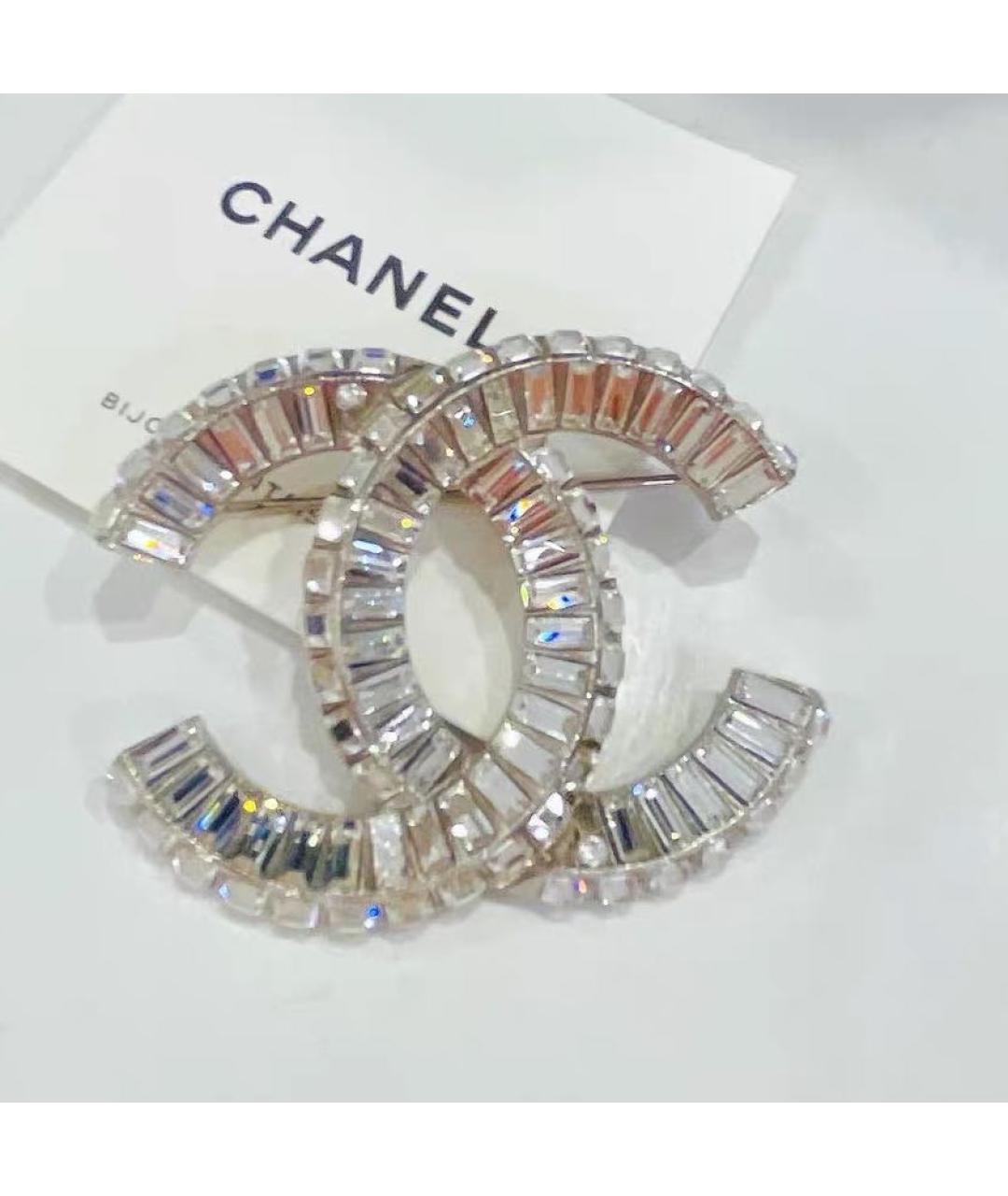 CHANEL Серебряная металлическая булавка / брошь, фото 2
