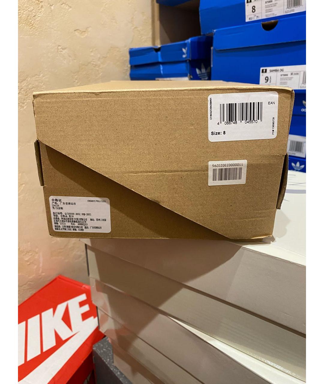 ADIDAS YEEZY Хаки резиновые шлепанцы, фото 6