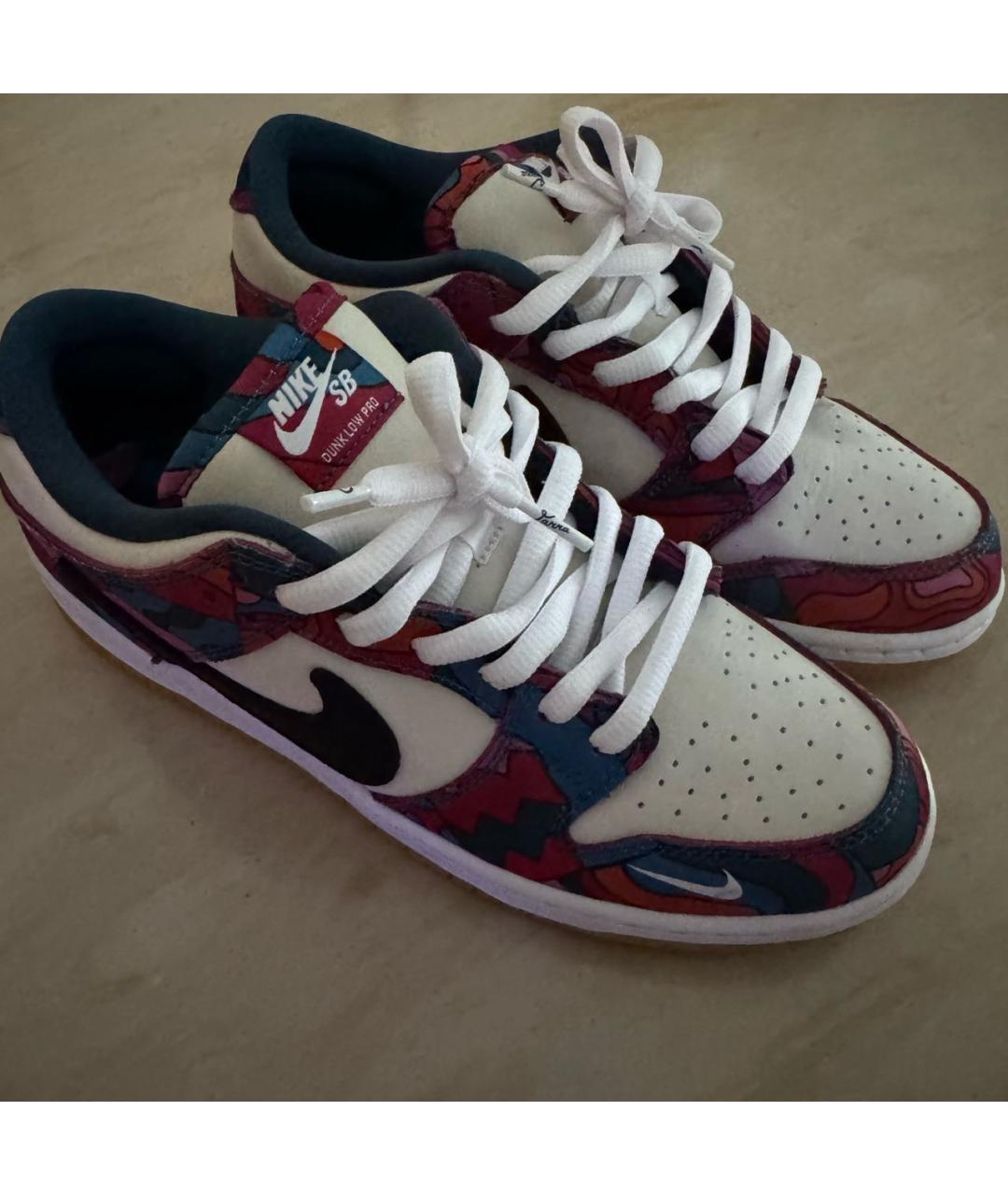 NIKE Белые кожаные низкие кроссовки / кеды, фото 5