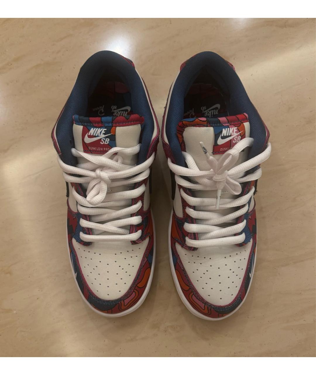 NIKE Белые кожаные низкие кроссовки / кеды, фото 2