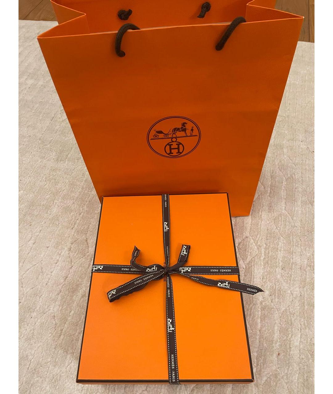 HERMES Белые кожаные шлепанцы, фото 6