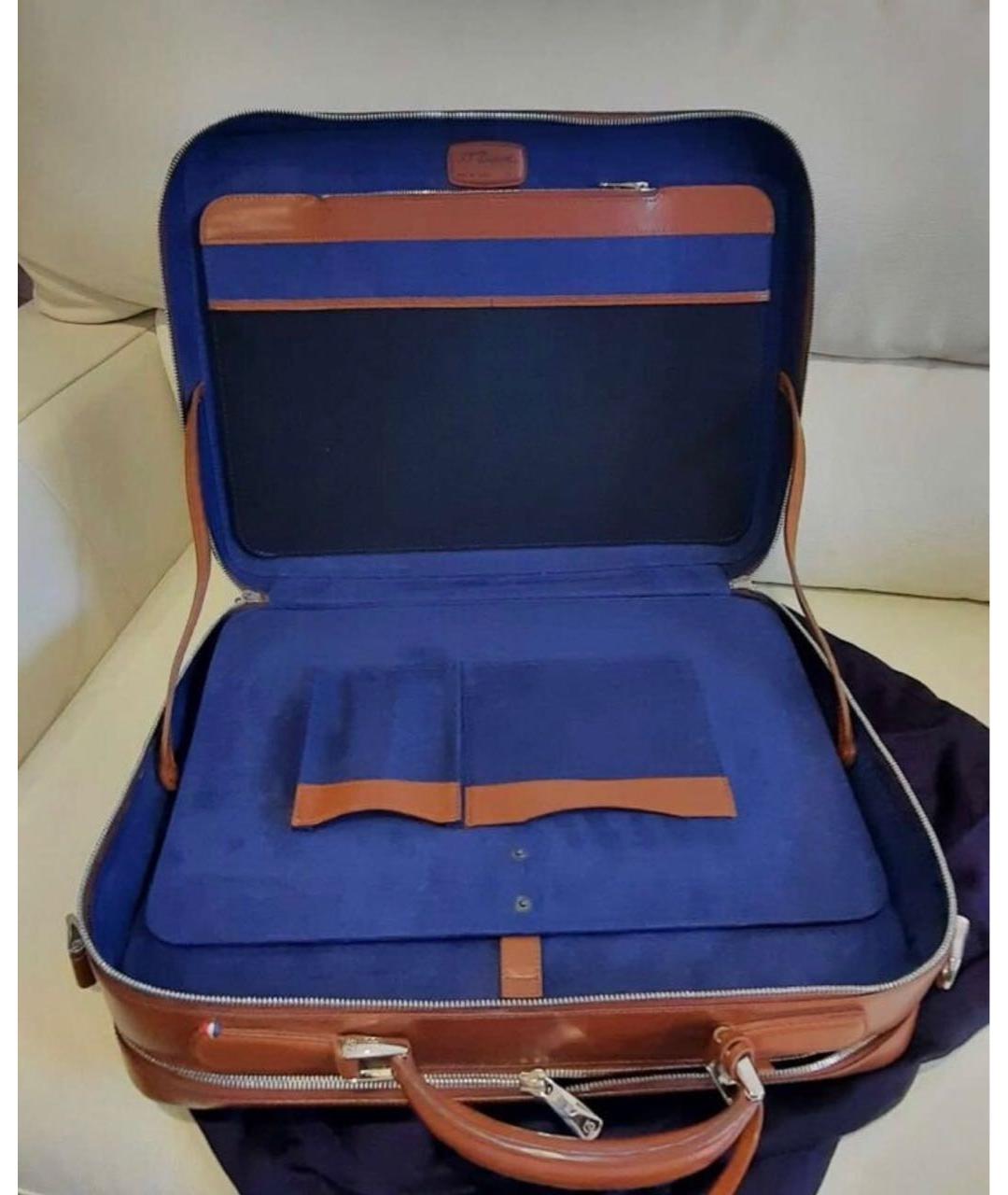 DUPONT Коричневый кожаный портфель, фото 4