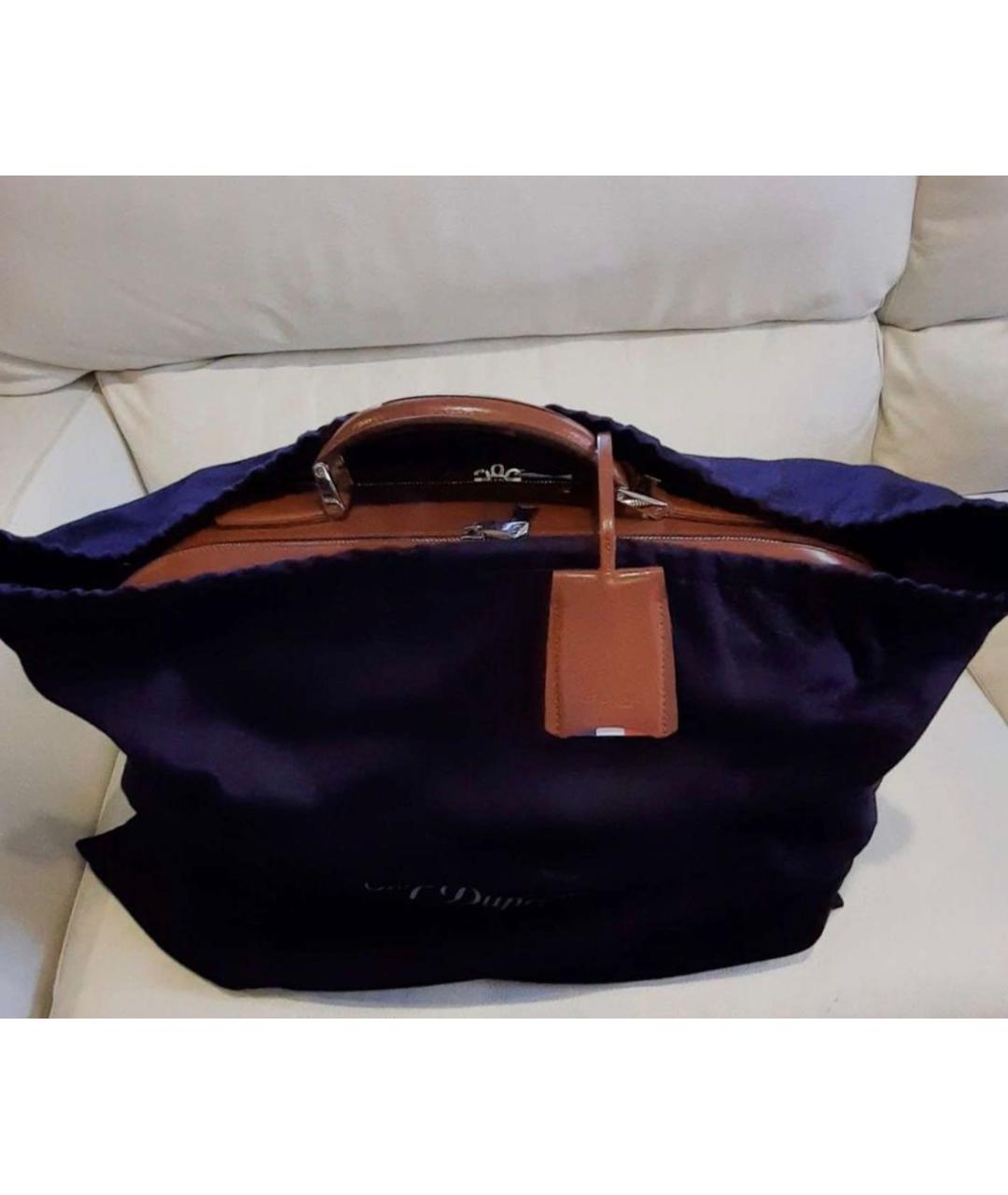 DUPONT Коричневый кожаный портфель, фото 8